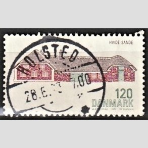 FRIM�RKER DANMARK | 1972 - AFA 541 - Dansk bygningskunst - 120 �re gr�n/brun/brunr�d - Pragt Stemplet Holsted