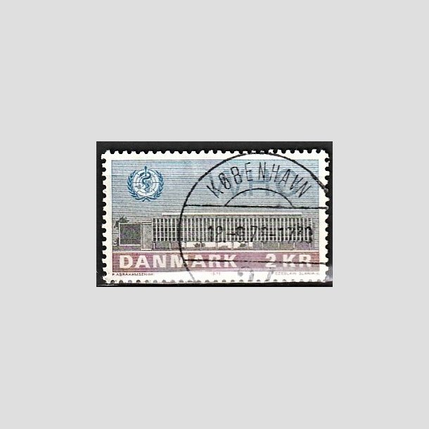 FRIMRKER DANMARK | 1972 - AFA 533 - W.H.O - 2 Kr. bl/rd/grn - Lux Stemplet