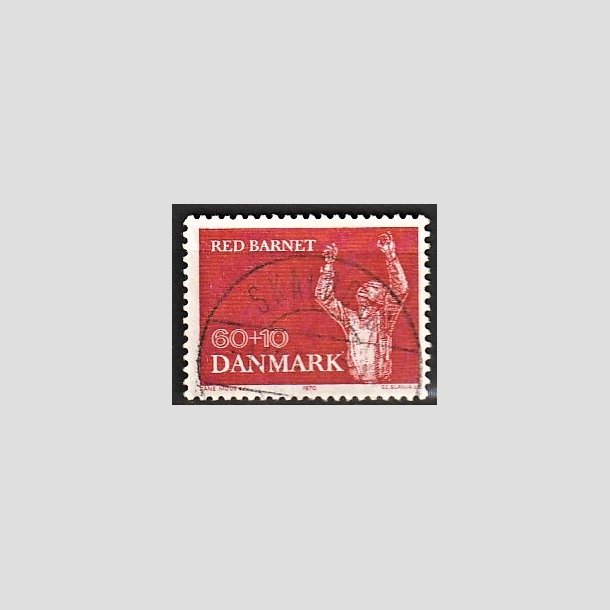 FRIMRKER DANMARK | 1970 - AFA 495 - Red Barnet 25 r - 60 + 10 re rd - Lux Stemplet