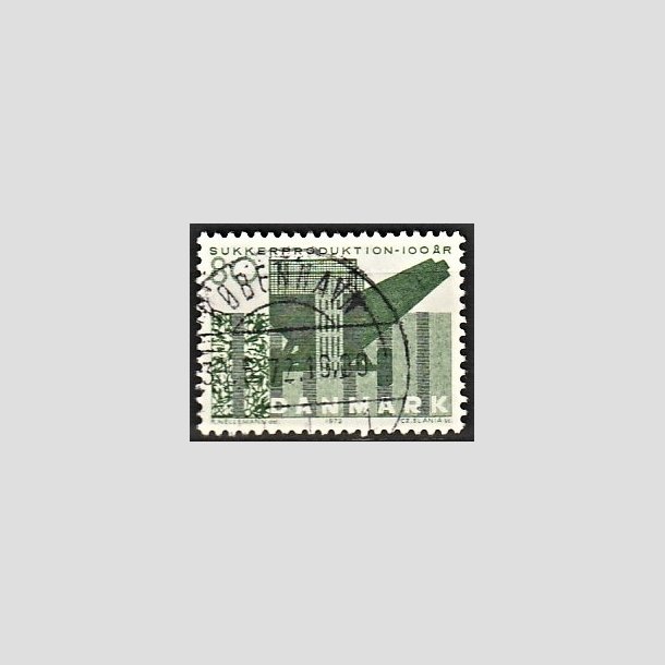 FRIMRKER DANMARK | 1971 - AFA 521 - Sukkerproduktion - 80 re grn - Lux Stemplet