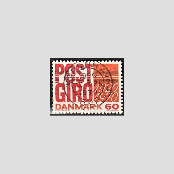 FRIMRKER DANMARK | 1970 - AFA 493 - Postgirotjenesten 50 r - 60 re rd/gulorange - Pragt Stemplet Kbenhavn