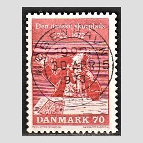 FRIM�RKER DANMARK | 1972 - AFA 532 - Holbergs komedier - 70 �re r�d - Lux Stemplet