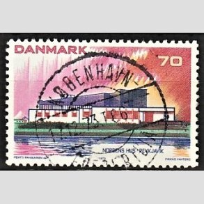 FRIM�RKER DANMARK | 1973 - AFA 547 - Nordens hus. - 70 �re flerfarvet - Pragt Stemplet