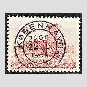 FRIM�RKER DANMARK | 1968 - AFA 471 - Koldinghus slot 700 �r - 60 �re r�d - Pragt Stemplet