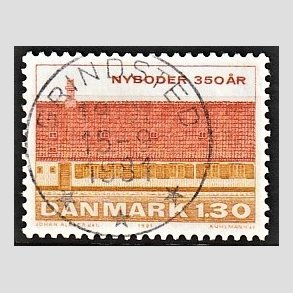 FRIM�RKER DANMARK | 1981 - AFA 725 - Nyboder 350 �r - 1,30 Kr. flerfarvet - Pragt Stemplet Grindsted