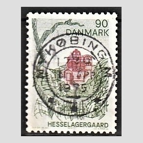 FRIM�RKER DANMARK | 1974 - AFA 569 - Landsdelsserie Fyn - 90 �re flerfarvet - Pragt Stemplet Nyk�bing M