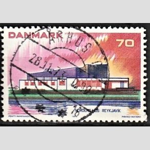 FRIM�RKER DANMARK | 1973 - AFA 547 - Nordens hus. - 70 �re flerfarvet - Pragt Stemplet