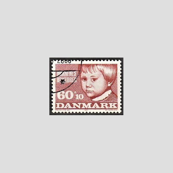 FRIMRKER DANMARK | 1971 - AFA 512 - Brnenes kontor - 60 + 10 re brunrd - Alm. god gennemsnitskvalitet - Stemplet (Photo eksempel)