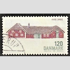 FRIMRKER DANMARK | 1972 - AFA 541 - Dansk bygningskunst - 120 re grn/brun/brunrd - Alm. god gennemsnitskvalitet - Stemplet (Photo eksempel)
