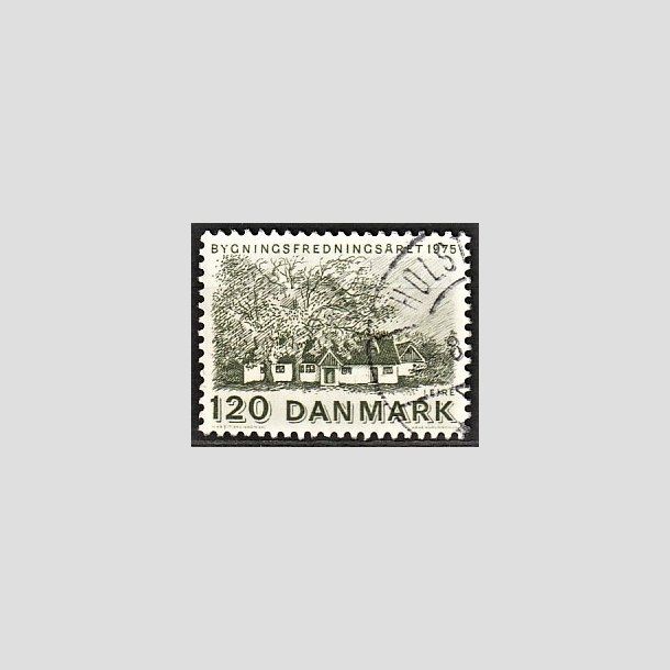 FRIMRKER DANMARK | 1975 - AFA 592 - Bygningsfredning - 120 re grn - Alm. god gennemsnitskvalitet - Stemplet (Photo eksempel)