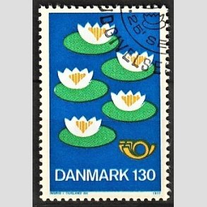 FRIMRKER DANMARK | 1977 - AFA 632 - Nordisk Rds 25. session - 130 re bl/grn/gul - Alm. god gennemsnitskvalitet - Stemplet (Photo eksempel)