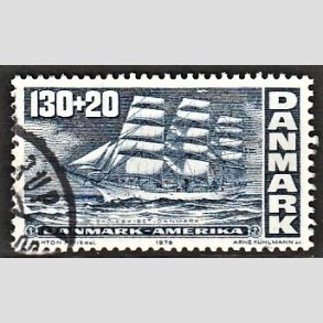 FRIMRKER DANMARK | 1976 - AFA 610 - Amerikanske uafhngighedserklring - 130 + 20 re bl - Alm. god gennemsnitskvalitet - Stemplet (Photo eksempel)