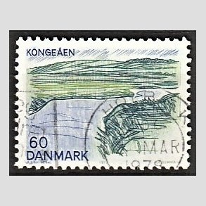 FRIMRKER DANMARK | 1977 - AFA 637 - Sydjylland - 60 re flerfarvet - Alm. god gennemsnitskvalitet - Stemplet (Photo eksempel)
