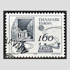 FRIMRKER DANMARK | 1979 - AFA 683 - Europamrker - 1,60 Kr. bl - Alm. god gennemsnitskvalitet - Stemplet (Photo eksempel)