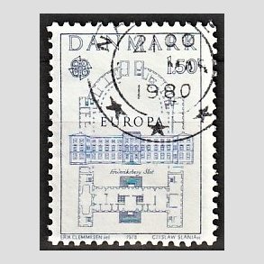 FRIMRKER DANMARK | 1978 - AFA 659 - Europamrker - 1,50 Kr. bl - Alm. god gennemsnitskvalitet - Stemplet (Photo eksempel)