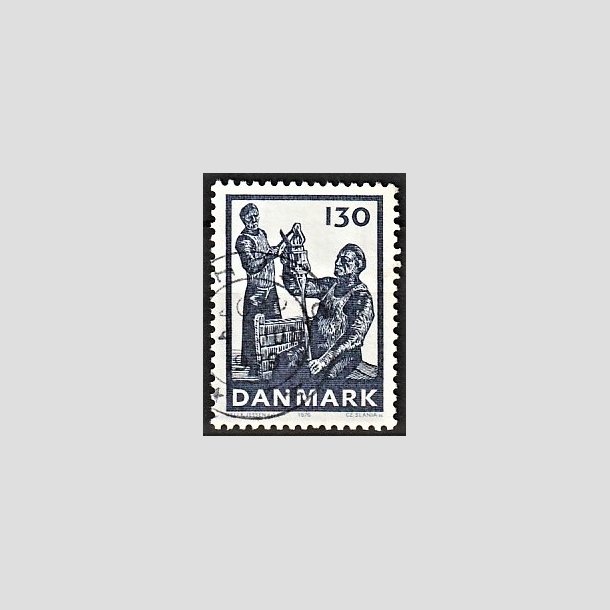 FRIMRKER DANMARK | 1976 - AFA 629 - Dansk glasproduktion - 1,30 Kr. mrkbl - Alm. god gennemsnitskvalitet - Stemplet (Photo eksempel)