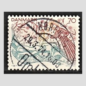 FRIM�RKER DANMARK | 1973 - AFA 556 - Kalkmalerier - 70 �re flerfarvet - Pragt Stemplet