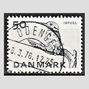 FRIM�RKER DANMARK | 1975 - AFA 601 - Truede dyr - 50 �re gr�bl� - Pragt Stemplet