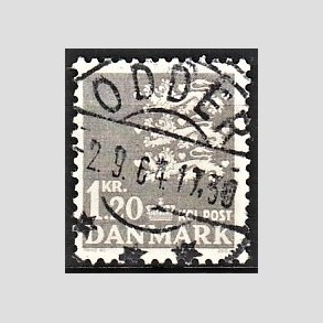 FRIMRKER DANMARK | 1962 - AFA 403 - Rigsvben 1,20 Kr. gr - Lux Stemplet Odder
