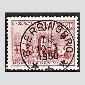 FRIMRKER DANMARK | 1980 - AFA 693 - Postgrden Kbenhavn - 1,30 Kr. rd - Pragt Stemplet