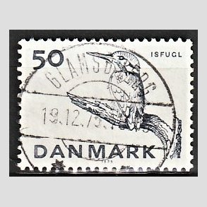 FRIM�RKER DANMARK | 1975 - AFA 601 - Truede dyr - 50 �re gr�bl� - Pragt Stemplet Glamsbjerg