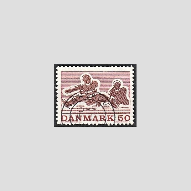 FRIMRKER DANMARK | 1971 - AFA 517 - Sportsudgave - 50 re rd/rdbrun - Lux Stemplet Nakskov