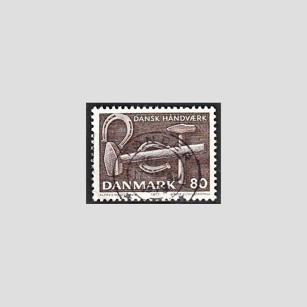 FRIMRKER DANMARK | 1977 - AFA 641 - Dansk hndvrk - 80 re brun - Lux Stemplet Tnder
