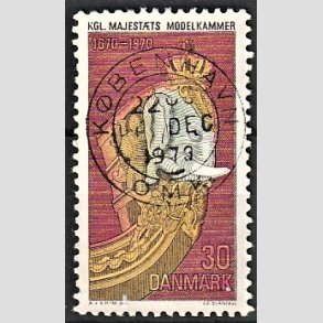 FRIM�RKER DANMARK | 1970 - AFA 498 - Orlogsmuseet 300 �r - 30 �re flerfarvet - Pragt Stemplet