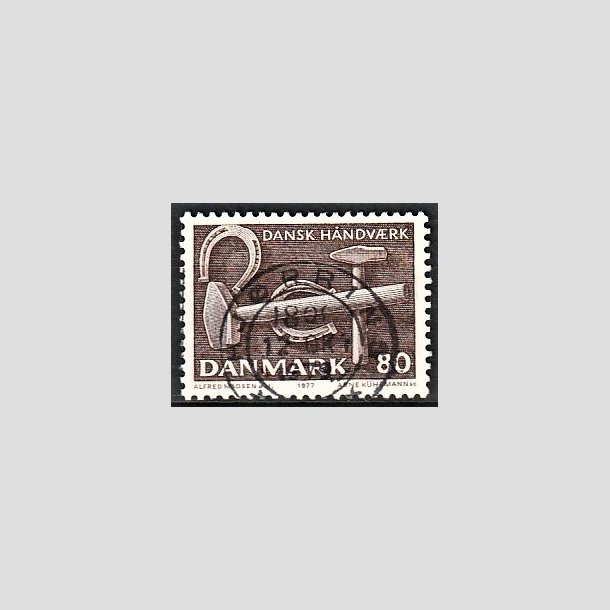 FRIMRKER DANMARK | 1977 - AFA 641 - Dansk hndvrk - 80 re brun - Lux Stemplet