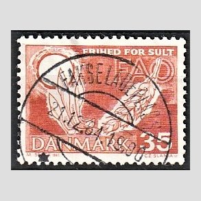 FRIM�RKER DANMARK | 1963 - AFA 412 - FAO anti-hunger - 35 �re brunr�d - Lux Stemplet