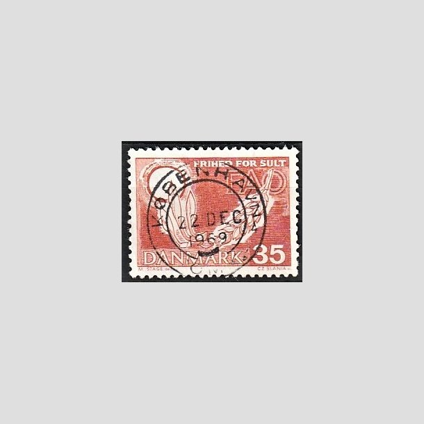 FRIMRKER DANMARK | 1963 - AFA 412 - FAO anti-hunger - 35 re brunrd - Lux Stemplet