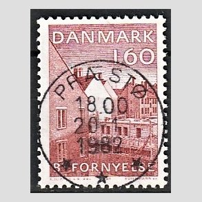 FRIM�RKER DANMARK | 1981 - AFA 735 - Byfornyelse - 1,60 Kr. r�d - Pragt Stemplet