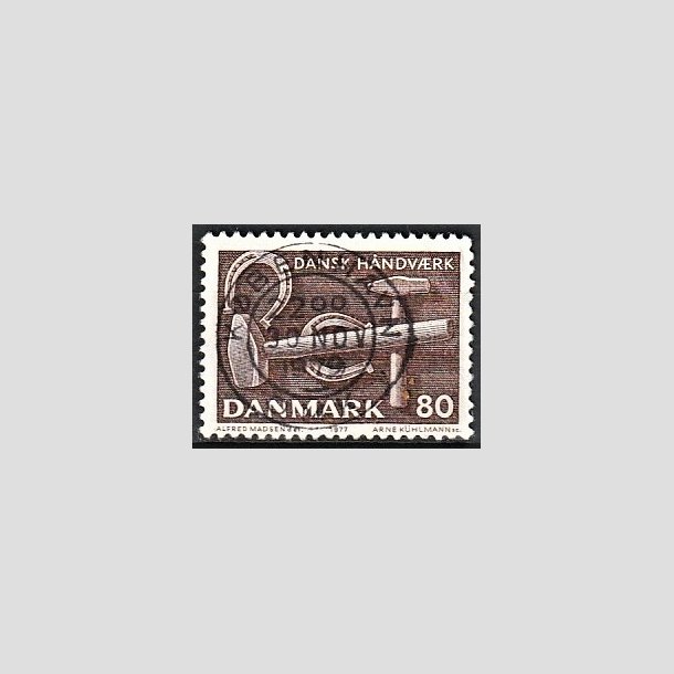 FRIMRKER DANMARK | 1977 - AFA 641 - Dansk hndvrk - 80 re brun - Lux Stemplet