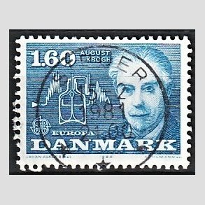 FRIM�RKER DANMARK | 1980 - AFA 696 - Europam�rker - 1,60 Kr. bl� - Pragt Stemplet