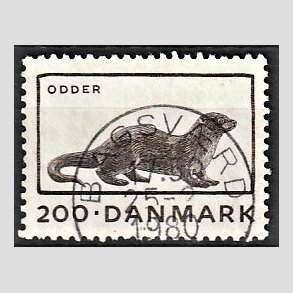 FRIM�RKER DANMARK | 1975 - AFA 604 - Truede dyr - 200 �re brun - Pragt Stemplet