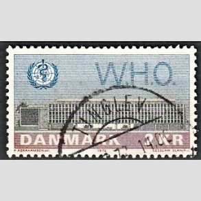 FRIM�RKER DANMARK | 1972 - AFA 533 - W.H.O - 2 Kr. bl�/r�d/gr�n - Lux Stemplet