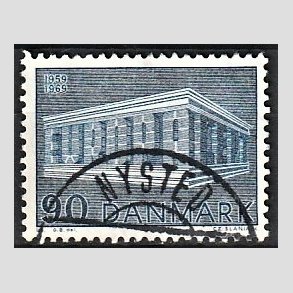 FRIM�RKER DANMARK | 1969 - AFA 482 - CEPT EU Post & Tele 10 �r - 90 �re bl� - Pragt Stemplet