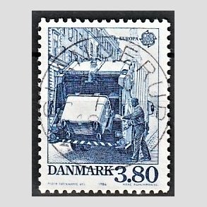 FRIM�RKER DANMARK | 1986 - AFA 871 - Europam�rker Natur- og milj� - 3,80 Kr. bl� - Pragt Stemplet