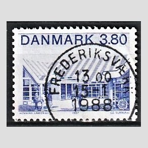 FRIM�RKER DANMARK | 1987 - AFA 883 - Europam�rker - 3,80 Kr. bl� - Pragt Stemplet Frederiksv�rk