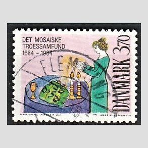 FRIM�RKER DANMARK | 1984 - AFA 815 - Ludvig Holberg - 3,70 Kr. flerfarvet - Pragt Stemplet Flemming