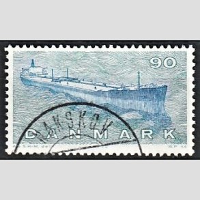 FRIM�RKER DANMARK | 1970 - AFA 506 - Dansk Skibsfart - 90 �re bl�gr�n/bl� - Pragt Stemplet