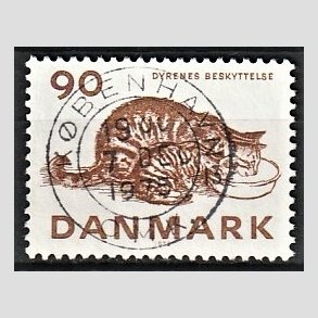 FRIM�RKER DANMARK | 1975 - AFA 605 - Dyrenes Beskyttelse 100 �r. - Pragt Stemplet