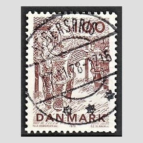FRIM�RKER DANMARK | 1978 - AFA 665 - Dansk fiskeri - 1,00 Kr. r�dbrun - Pragt Stemplet