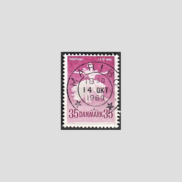 FRIMRKER DANMARK | 1959 - AFA 377 - Ballet og Musikfestival - 35 re rdlilla - Pragt Stemplet