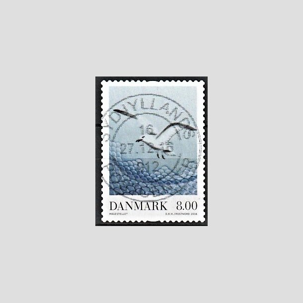 FRIMRKER DANMARK | 2016 - AFA 1870 - Dansk porceln - 8,00 Kr. Mgestellet - Pragt Stemplet