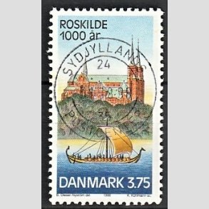 FRIM�RKER DANMARK | 1998 - AFA 1169 - Roskilde 1000 �r. - 3,75 Kr. flerfarvet - Pragt Stemplet