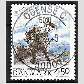 FRIM�RKER DANMARK | 2004 - AFA 1384 - Heimdal - 4,50 Kr. flerfarvet - Pragt Stemplet