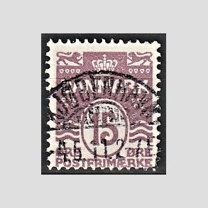 FRIM�RKER DANMARK | 1905-06 - AFA 46 - B�lgelinie 15 �re brunlilla - Lux Stemplet