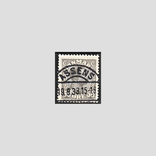 FRIMRKER DANMARK | 1921-22 - AFA 129 - Chr. X 50 re olivengr - Lux Stemplet