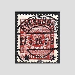 FRIM�RKER DANMARK | 1926 - AFA 155 - Frim�rkets 75 �rs jubil�um 20 �re r�d - Lux Stemplet